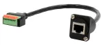 EXSYS EX-49161 D-Type RJ45 moteri&scaron;kas į 8 kontaktų gnybtų bloką adapteris su mygtuku, CAT.5e, 20 cm