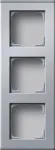 Gira E2 aliuminio 3 vietų rėmelis, matinis, System 55 136326