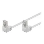 Wentronic Goobay CAT 5e tinklo kabelis su 2x 90&deg; kampu, F/UTP, baltas, 2 m - CCA varis-aliuminis, 2x RJ45 90&deg; (8P8C) (96063)