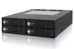 5,25 colių diskų laikiklis Icy Dock MB994SK-1B (4x 2,5 colio SATA/SAS, metalinis, su užraktais)
