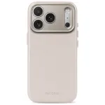 Decoded Leather Backcover &ndash; odinis dėklas iPhone 18 Pro / 17 Pro, suderinamas su MagSafe (pilkai ruda)