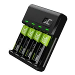 Green Cell GC VitalCharger akumuliatorių įkroviklis su 4&times; AA 2000 mAh NiMH baterijomis
