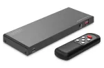 DIGITUS 4x1 HDMI jungiklis - 8K/60Hz (4:4:4), Toslink, Stereo, EDID valdymas