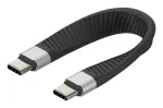 Techly ICOC-USBC-FL-U4 USB4 Gen3 USB-C į USB-C lankstus plok&scaron;čias kabelis, 0,124 m