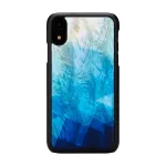 iKins apsauginis dėklas iPhone XR &mdash; mėlyno ežero i&scaron;orė, juodas vidus