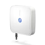 QuWireless QuMax XR AXRL kryptinė LTE antena, 7 dBi, dviguba poliarizacija, PoE/LAN, IP67, skirta Teltonika RUT240/950/955/X09/X11, balta spalva