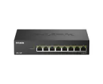 D-Link DMS-108P/E 8 prievadų stalinis nevaldomas 2,5G tinklo komutatorius su PoE+ (230 W)