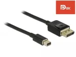 DeLOCK - DisplayPort kabelis - DisplayPort (M) į Mini DisplayPort (M) - 2 m - Juoda - 8K palaikymas