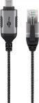Goobay USB-C 3.1 &ndash; RJ45 Ethernet kabelis Slim, 7,5 m, juodas (74406)