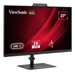 27 colių ViewSonic VG2741V-2K monitorius, 2560&times;1440 QHD, 4 ms, IPS/LCD, įmontuoti garsiakalbiai, VESA, auk&scaron;čio reguliavimas, juodas