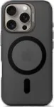 Decoded perdirbto plastiko nugarėlės dangtelis iPhone 16 Pro, permatomas juodas