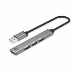 ACT AC6225 USB 2.0 centrinis įrenginys 480 Mbit/s pilkas aliuminis