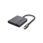 USB-C į HDMI / DisplayPort adapteris GEMBIRD A-CM-HDMIFDPF-01, 4K 60Hz, juodas