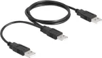 DeLOCK USB 2.0 kabelis Type-A į 2 x Type-A 70 cm Juodas