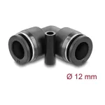 Pneumatinė jungtis DeLOCK 60748, 12 mm, 90&deg; kampu, su tvirtinimo anga