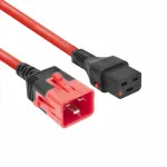 ACT maitinimo laidas C19 IEC Lock - C20 IEC Lock Dual Locking raudonas 1 m, PC3633