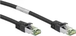 Goobay CAT 8.1 Patch Laidas, S/FTP (PiMF), Juodas, 0,5 m - LSZH Be Halogenų, Varis AWG 24 (66720)