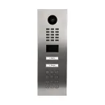Vaizdo domofonas DoorBird D2102KV &ndash; nerūdijančio plieno lauko blokas, IP65, judesio daviklis 10 m, IR &scaron;viesos diodas, PoE (IEEE 802.3af), 10/100 Mbit/s, 131&times;383&times;49,6 mm