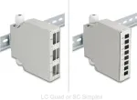 Delock Fiber Optic Patch Panel 6 Port for SC Duplex and LC Quad with Alternative Panel 8 x SC Simplex or LC Duplex Grey DIN Rail Mount (86095)