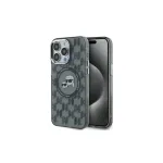 Karl Lagerfeld KLHMP15LHMCKMHK Dėklas iPhone 15 Pro 6,1 inch Juodas IML Monogram Karl & Choupette Head su MagSafe