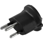 KEINE MARKE Swiss Type J į Schuko Type F fiksuotas adapteris, baltas