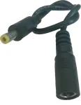 ALLNET DC maitinimo adapterio laidas 5.5x2.1mm lizdas (Female) į 4.75x1.7mm ki&scaron;tuką (Male), 15 cm, juodas
