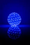 iLike RS-209 dekoratyvinis &scaron;viesos rutulys su gėlių ra&scaron;tu, 100 LED, mėlynas, 14 cm