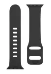 Tactical Apple Watch 38/40/41mm silikoninis dirželis su sagtimi, juodas