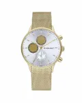 RADIANT Vyrų Kvarcinis Analoginis Laikrodis RA601703 41mm Nerūdijančio Plieno Korpusas Juodas Odinis Dirželis