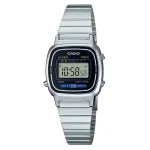 CASIO LA-670WD-1DF Moteri&scaron;kas skaitmeninis laikrodis sidabrinis nerūdijantis plienas 24 mm