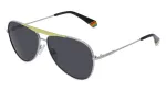 Polaroid PLD6200SXKU2G Unisex Rectangular Sunglasses - Polarized Grey Lenses - Black Frame