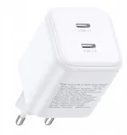 Ugreen GaN 45W 2xUSB-C sieninis įkroviklis - Baltas