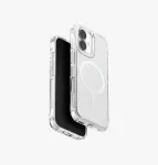 UNIQ LifePro Xtreme MagClick įkrovimo dėklas, skirtas iPhone 17, permatomas su blizgučiais