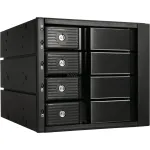 I&scaron;orinis 3,5 colio diskų korpusas SilverStone SST-FS304-12G, 4 vietų - juodas