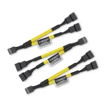 Noctua NA-SYC1 CHROMAX.YELLOW - pailginimo kabelis - geltona - lizdas - lizdas - 115 mm - 3 vnt. (NA-SYC1.yellow)