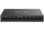 Mercusys MS110CMP komutatorius, 10 prievadų, 8 PoE+ (10/100) ir 2 Gigabit, 115 W