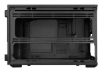 Lian Li DAN Cases B4 Wood Edition Mini bok&scaron;tas, Micro-ATX, rie&scaron;utmedžio priekinis skydelis, juodas
