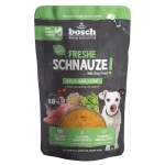 BOSCH Freshe Schnauze &scaron;lapias ėdalas &scaron;unims su kalakutiena, kvinoja ir &scaron;pinatais &ndash; 250 g