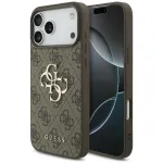 GUESS 4G Big Logo galinis dangtelis, skirtas Apple iPhone 17 Pro / 18 Pro - rudas