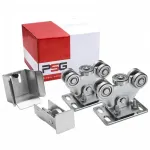 Vežimėlių komplektas PSG 60.00P.70 stumdomiems vartams, bėgiui 70x70x4 mm