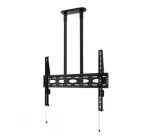 B-TECH AV BT8448-150/BB itin didelis universalus lubų laikiklis plok&scaron;čiaekraniams televizoriams su 1,5 m &Oslash;50 mm strypu, VESA iki 1100x700, 130 kg, juodos spalvos