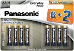Panasonic Everyday Power &scaron;arminės AA baterijos LR6, 8 vnt. pūslėje (6+2 bonus)