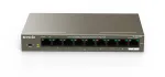 Tenda TEF1109P-8-102W 9 prievadų stalinis PoE komutatorius su 8 PoE+ prievadais, 102W biudžetu, 10/100 Mbps
