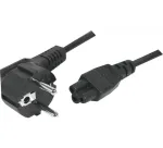 Exertis Connect maitinimo laidas su kampuotu Schuko ki&scaron;tuku ir IEC C5 jungtimi, juodas, 1,0 m 808359
