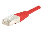 EXERTIS CONNECT Cat6 F/UTP komutacinis kabelis, raudonas, 25m, plonas įtempimo mažinimo gaubtas 853327