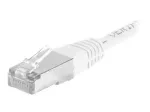 EXERTIS CONNECT CAT.6a F/UTP komutacinis kabelis, baltas, 1,0 m, 10 Gbps, Slim Boot 859578