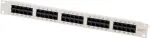 BULLITT CAT 3 ISDN komutacinė panelė, 50 portų RJ45 lizdai 8P4C neekranuota, 19 inch 2U montavimas į stelažą, juoda
