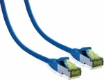 IT-BUDGET Premium tinklo kabelis Cat.6A su Cat.7 kabeliu, 600 MHz, be halogenų, PoE+, 10Gbit, mėlynas, 2 m (90ITB6A7PK2B)