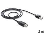 USB kabelis DeLOCK EASY-USB 2.0-A 2m juodas