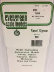 Evergreen polistireno lak&scaron;tas 300 mm x 150 mm x 0,13 mm, baltas, 3 vnt. (9009)